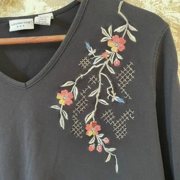 2 pretty black tops ❤️ Plus Size by Covington and P.S.E. - Picture 3 of 11